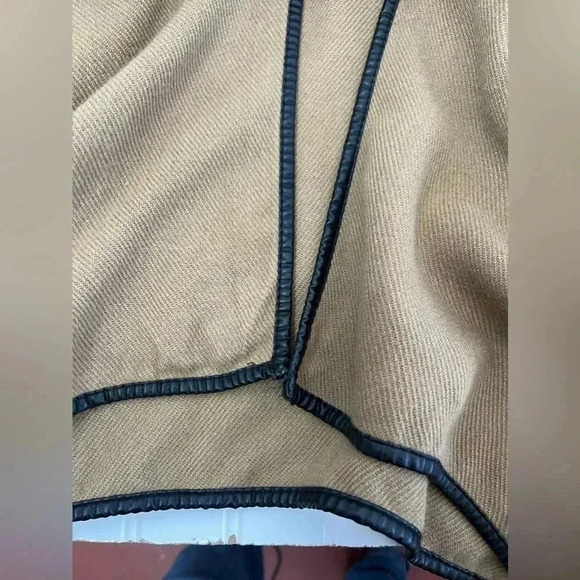 14th & union women's cape jacket, Faux Leather Trimmed One Size - Picture 7 of 11